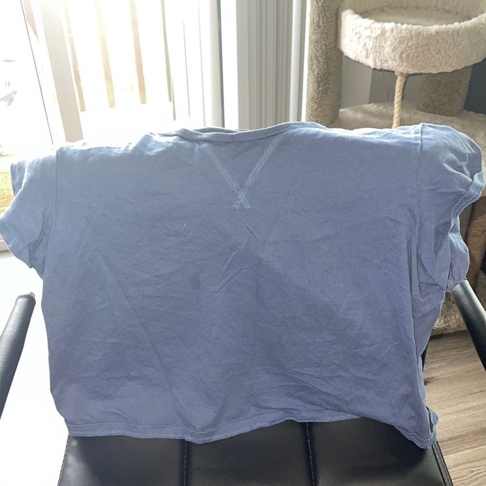 Blue crop top